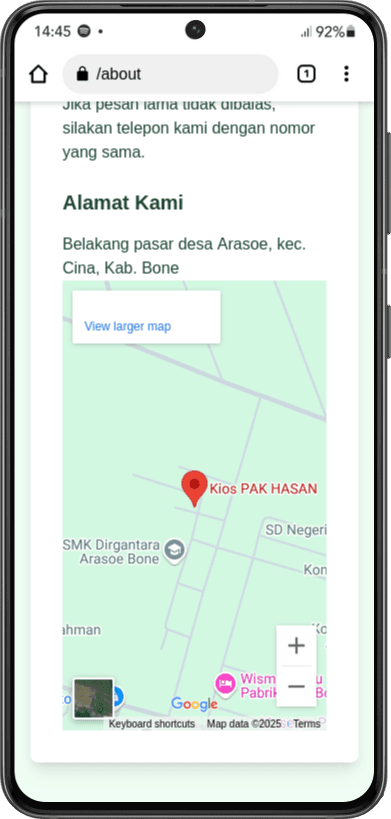 Alamat dan peta lokasi toko